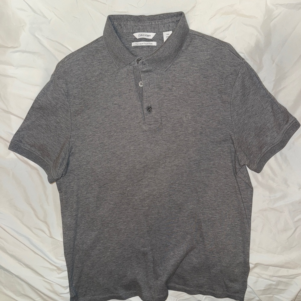 Calvin klein men’s medium gray polo